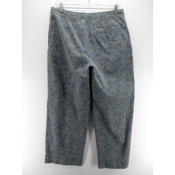 Eddie Bauer Pants 10 Cropped Floral Outdoor Breathable Preppy Drawstring - Picture 8 of 11
